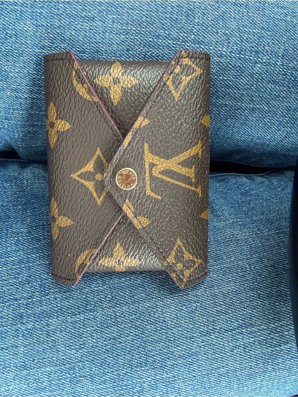 Louis Vuitton Monogram Canvas Card Case in Brown and Gold